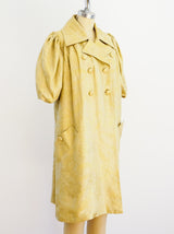 Gold Brocade Puff Sleeve Jacket Jacket arcadeshops.com