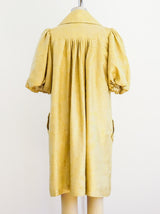 Gold Brocade Puff Sleeve Jacket Jacket arcadeshops.com