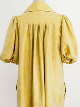 Gold Brocade Puff Sleeve Jacket Jacket arcadeshops.com