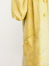 Gold Brocade Puff Sleeve Jacket Jacket arcadeshops.com