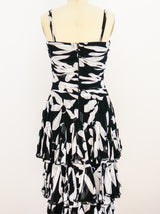Louis Feraud Tiered Chiffon Dress Dress arcadeshops.com