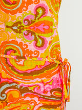 1960's Paisley Mini Dress with Matching Bag Dress arcadeshops.com