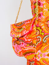 1960's Paisley Mini Dress with Matching Bag Dress arcadeshops.com