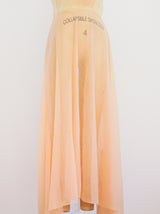 Peach Mesh Nightgown with Sequins Dress arcadeshops.com