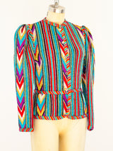 Yves Saint Laurent Ikat Knit Jacket Jacket arcadeshops.com