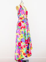 Adele Simpson Floral Halter Gown Dress arcadeshops.com