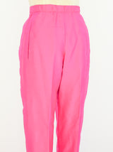 Donna Karan Fuchia Raw Silk Pants Pants arcadeshops.com