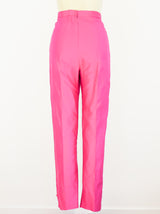 Donna Karan Fuchia Raw Silk Pants Pants arcadeshops.com