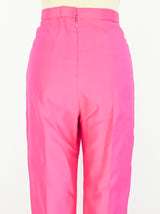 Donna Karan Fuchia Raw Silk Pants Pants arcadeshops.com