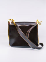 1970's Gucci Brown Leather Saddle Bag Accessory arcadeshops.com