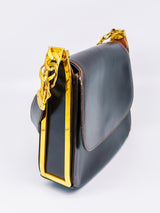 1970's Gucci Brown Leather Saddle Bag Accessory arcadeshops.com