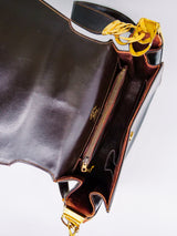 1970's Gucci Brown Leather Saddle Bag Accessory arcadeshops.com