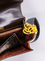 1970's Gucci Brown Leather Saddle Bag Accessory arcadeshops.com