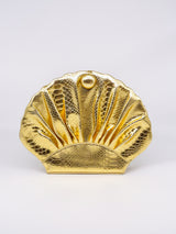 Gold Seashell Convertible Clutch Accessory arcadeshops.com