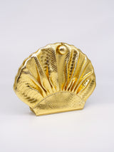 Gold Seashell Convertible Clutch Accessory arcadeshops.com
