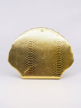 Gold Seashell Convertible Clutch Accessory arcadeshops.com