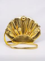 Gold Seashell Convertible Clutch Accessory arcadeshops.com