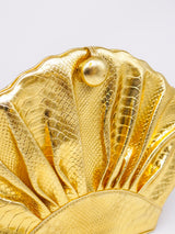Gold Seashell Convertible Clutch Accessory arcadeshops.com
