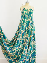 Bird Print Beige Sleeveless Caftan Dress arcadeshops.com