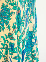 Bird Print Beige Sleeveless Caftan Dress arcadeshops.com