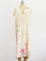 Upcycled Hand Painted Crepe Gown Dress arcadeshops.com