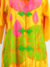 Thai Silk Waterlily Print Caftan Dress arcadeshops.com
