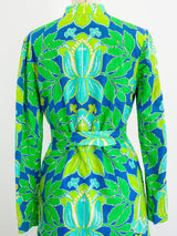 Lotus Printed Cotton Belted Caftan Dress arcadeshops.com