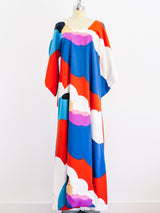 Cloud Printed Hawaiian Caftan Dress arcadeshops.com