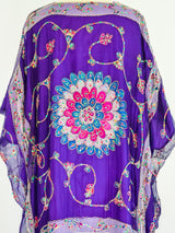 Embroidered Silk Sequined Caftan Dress arcadeshops.com