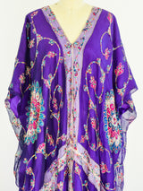 Embroidered Silk Sequined Caftan Dress arcadeshops.com