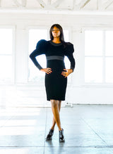 Fendi Velvet Puff Sleeve Dress Dress arcadeshops.com