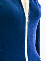 Geoffrey Beene Navy Zippered Knit Mini Dress Dress arcadeshops.com