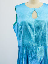 1960's Blue Lurex Jumpsuit Jumpsuit arcadeshops.com