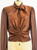 Ungaro Top with Rusched Waist Top arcadeshops.com