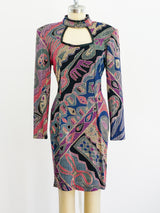 1990's Mosaic Pattern Mini Dress Dress arcadeshops.com