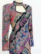 1990's Mosaic Pattern Mini Dress Dress arcadeshops.com