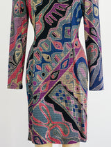 1990's Mosaic Pattern Mini Dress Dress arcadeshops.com