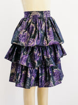 Ungaro Tiered Floral Skirt Skirt arcadeshops.com