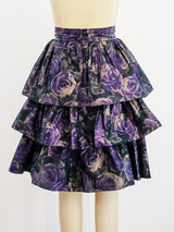 Ungaro Tiered Floral Skirt Skirt arcadeshops.com