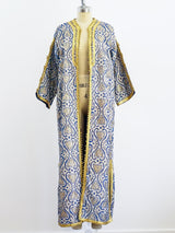 Blue Lurex Brocade Duster Jacket arcadeshops.com