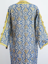 Blue Lurex Brocade Duster Jacket arcadeshops.com