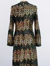 1970's Chevron Sequined Gown Dress arcadeshops.com