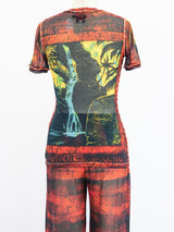 Jean Paul Gaultier Printed Mesh Ensemble Two Piece arcadeshops.com