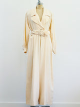 Ivory Raw Silk Belted Jumpsuit Jumpsuit arcadeshops.com