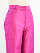 Dolce & Gabbana Hot Pink Silk Pants Bottom arcadeshops.com