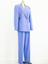 Periwinkle Double Breasted Pant Suit Two Piece arcadeshops.com