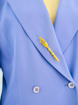 Periwinkle Double Breasted Pant Suit Two Piece arcadeshops.com