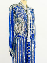Sequin Embellished Silk Chiffon Dress Dress arcadeshops.com