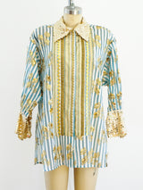 Christian Lacroix Embellished Striped Shirt Top arcadeshops.com