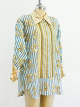 Christian Lacroix Embellished Striped Shirt Top arcadeshops.com